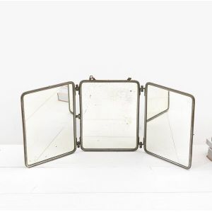 Miroir triptyque de barbier, années 1950