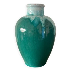 Vase en céramique turquoise