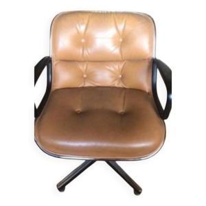 Fauteuil President en cuir Charles Pollock