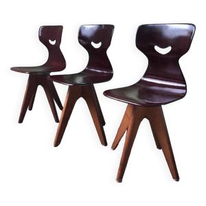 Chaises vintage Smile de Adam Stegner, sièges anciens design