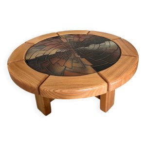 Table basse en orme massif François Sénac