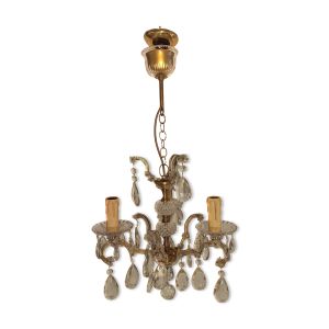 Ancien lustre à pampilles baroque