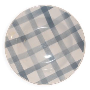 Assiette creuse- Motif Torchon Gris-Moulin des Loups