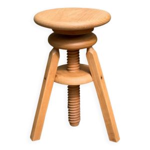 Tabouret d’atelier à vis tripode 1950