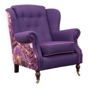 Fauteuil à oreilles classique dans le style de Howard & Sons, années 1960