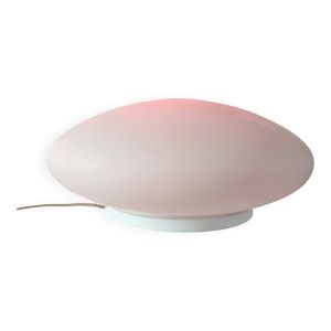 Lampe galet en opaline blanche dlg Joseph André Motte