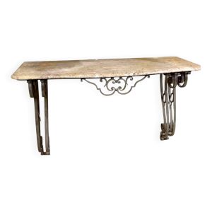 Grande console en fer forgé