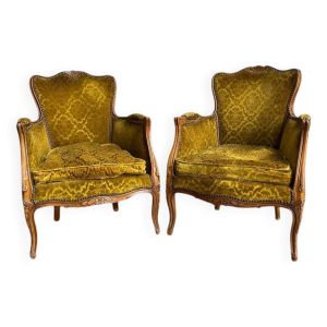 2 fauteuils retro baroque