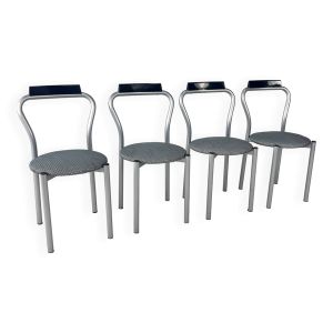 Ensemble de 4 chaises de salle à manger par Calligaris Italie, 1980