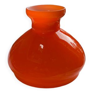 Abat-jour verre orange style vintage