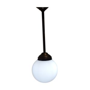 Suspension art deco globe opaline