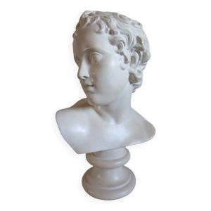 Tête de jeune homme , buste en platre