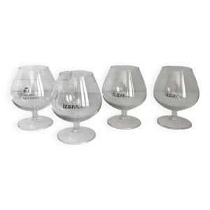 Set de 4 petits verres à armagnac Izarra et Clés des Ducs