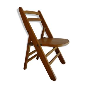 Chaise pliante enfant vintage en bois