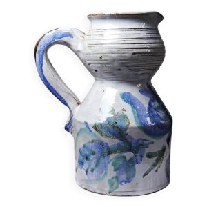 Pichet grès émaillé Vallauris années 70 Boris Kasianoff, Albert Thiry, Le Mûrier