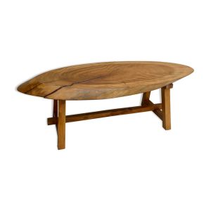 Table basse en bois massif, tronc d'arbre