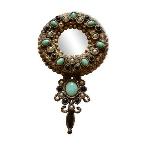 Miroir bombé soleil œil de sorcière vintage 50's 1950