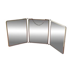 Miroir triptyque de barbier