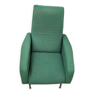 Fauteuil moderniste vert vintage