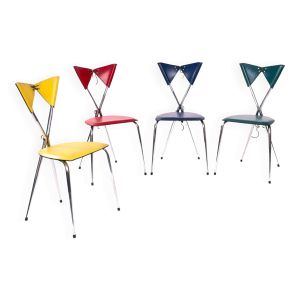 Fauteuils papillon en cuir Arrben, années 1980
