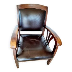 Fauteuil bois style colonial