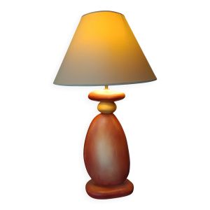 lampe galet céramique  1990 signée François Chatain