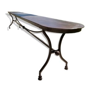 Banc de jardin en fer forgé artisanal