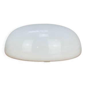 Applique demi-sphère en opaline blanche, Italie 1960