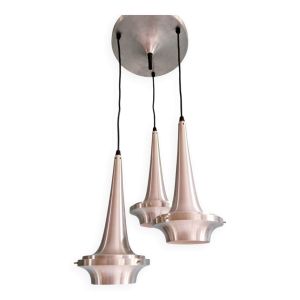 Lustre cascade Space Age en aluminium brossé, années 1960-70