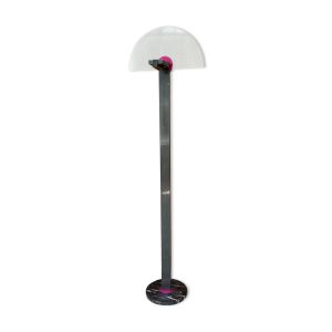 Lampadaire Memphis années 80 rose et marbre