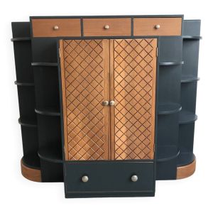 Meuble de rangement, buffet Art Déco en bois sculpté