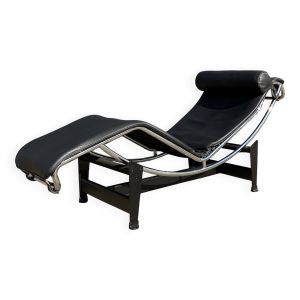 3x Originele Cassina Le Corbusier Lc4 Black/chrome, Als Nieuw!