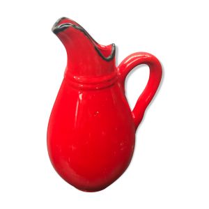 Ancien pichet céramique rouge années 70 vintage