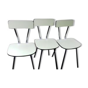 Lot de 3 chaises en formica vintage