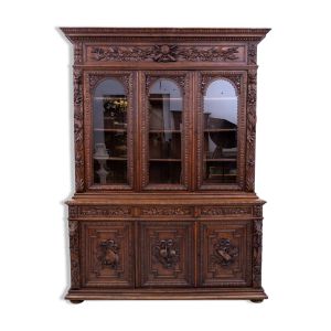 Bibliothèque/buffet sculpté, France, vers 1880.