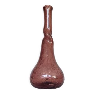 Vase en verre bullé