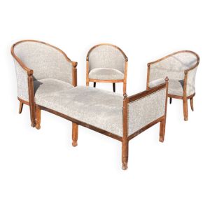 Salon complet méridienne et 3 fauteuils : style directoire ou empire