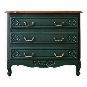 Commode vintage verte