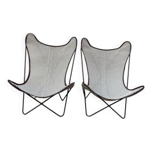 Paire de fauteuils butterfly 1960