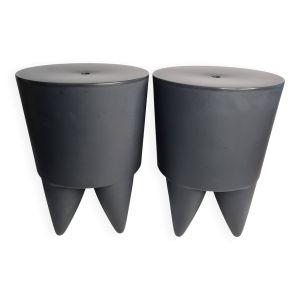 Pair de tabourets Bubu 1er par Philippe Starck coloris noir