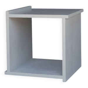 Tabouret cube minimaliste en contreplaqué. Années 1960