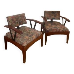 Paire de  fauteuils Baumann