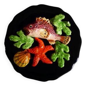 Petite assiette barbotine Poisson