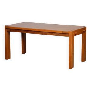 Table de repas en orme massif pour Maison Regain, 1980