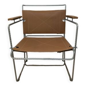 Fauteuil en cuir marc held x monoprix