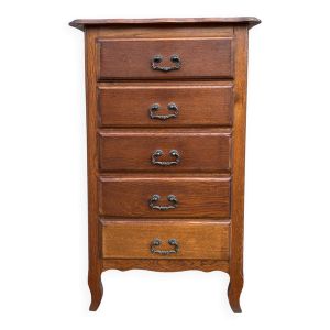 Commode semainier, bois massif, vintage, années 60