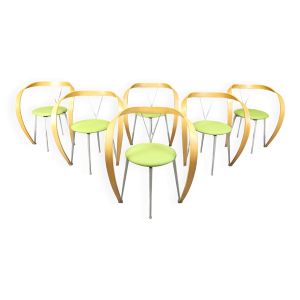 Chaises de salle à manger Revers par Andrea Branzi pour Cassina, 1993, lot de 6
