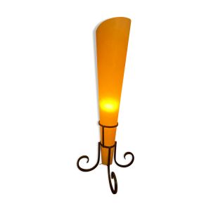 Lampadaire fer forgé et papier
