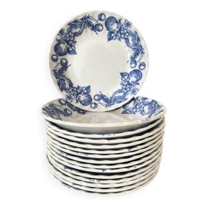 Assiettes creuses en porcelaine anglaise  fruit Wood & Sons