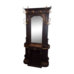 Porte-manteau /Vestiaire ancien revisité, Napoléon III, en noyer peint